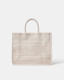 Woven Book Tote Bag