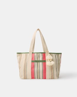 Stripe Canvas Tote Bag
