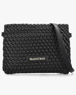 Valentino Bags Shantel Woven Black Shoulder Bag