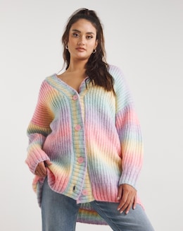 Pastel Ombre Boyfriend Cardigan