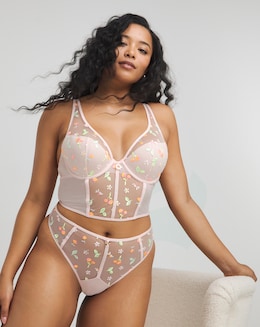Simply Be Summer Cherries Embroidery Thong