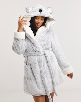 Boux Avenue Koala Hood Frosted Short Robe