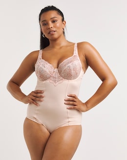 Plus Size Pink Shapewear Bodysuits & Body Shapers