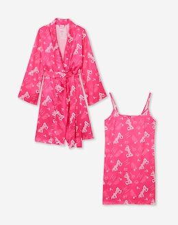 Barbie Satin Chemise and Dressing Gown Set