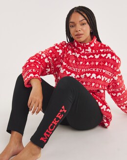 Mickey Mouse Christmas Borg Top and Legging Set