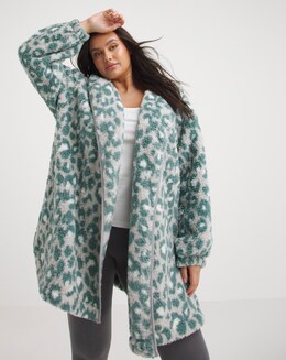 Pretty Secrets Long Fleece Lounge Cardigan