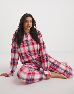 Pretty Secrets Waffle Henley PJ Set