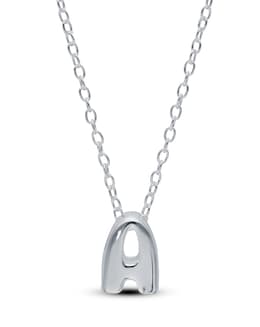 Sterling Silver 9mm Initial Necklace
