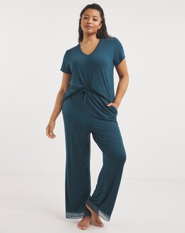 Figleaves Camelia Modal Lace Detail Pyjama Set