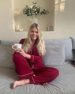 Figleaves Camelia Modal Button Down Long Sleeved Pyjama Set
