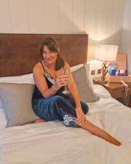 Figleaves Lace Velvet Pyjama Set