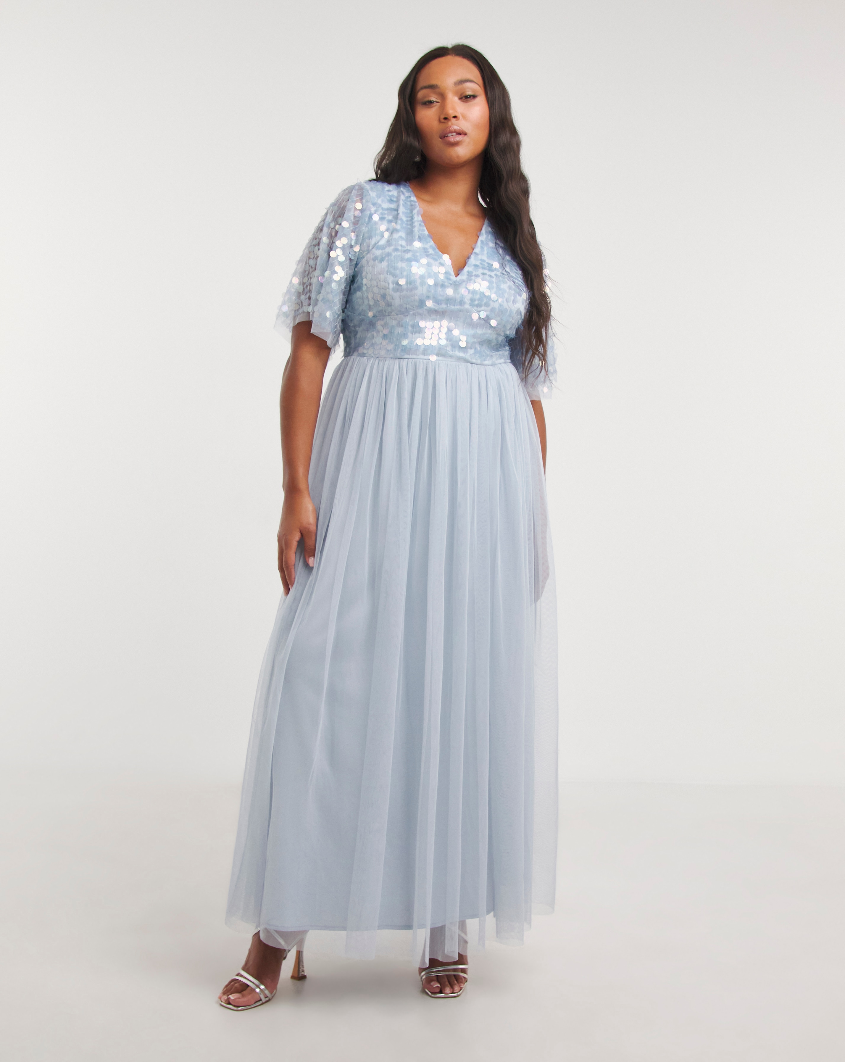 Plus size grey bridesmaid dresses sale uk