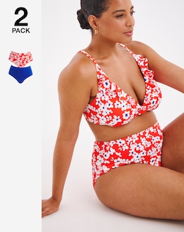 Value 2 Pack High Waist Bikini Bottoms