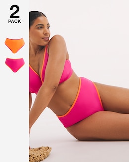 Value 2 Pack High Waist Bikini Briefs