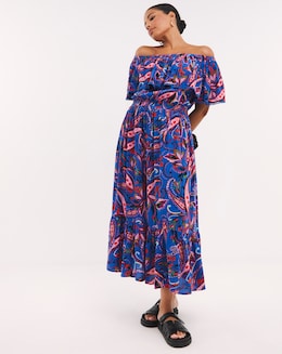 Maxi Bardot Beach Dress