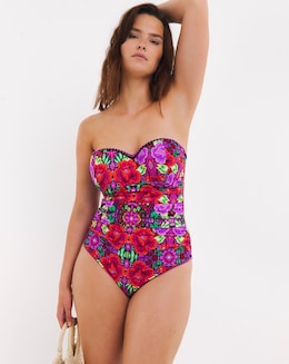 Figleaves Frida Underwired Bandeau Swimsuit - Longer Length