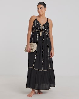 Simply Be Mirror Trims Maxi Beach Dress