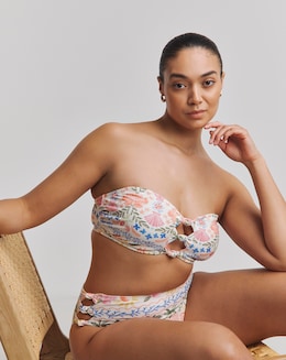 Shell Print Knot Detail Bikini Set