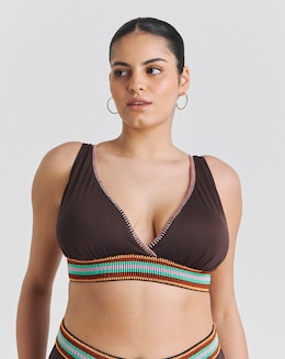 Simply Be Elastic Detail Plunge Bikini Set