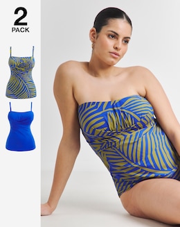 MAGISCULPT Firm Control 2 Pack Bandeau Tankini Tops