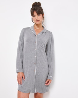 Figleaves Camelia Modal Button Down Night Shirt