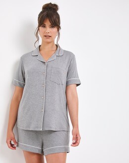 Figleaves Camelia Modal Button Down Shortie Set