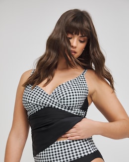 Figleaves Tailor Underwired Twist Front Tankini Top