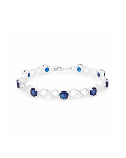 Jon Richard Silver Plated Blue Crystal Infinity Bracelet