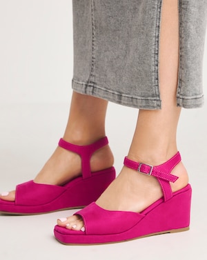 Barely There Wedge Sandal Ex Wide - Image 1