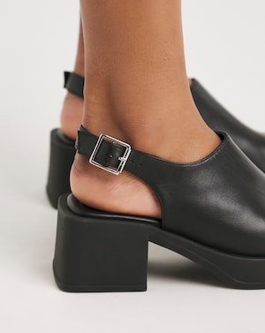 Slingback Block Heel Sandal Ex Wide - Image 8