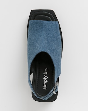 Slingback Block Heel Sandal Ex Wide - Image 2