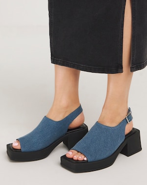 Slingback Block Heel Sandal Ex Wide - Image 6