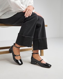 Mary Jane Ankle Strap Heel Shoes ExWide - Image