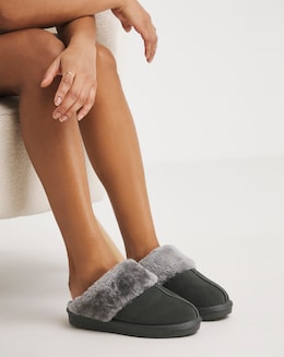 Albza Suede Closed Toe Slippers - Extra Wide Fit (EEE)