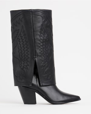 Embroidered Cuff Western Boot Ex Wide - Image 2
