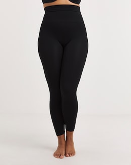 LONG Leggings HIGH WAIST Cotton Black UK 8 10 12 14 16 18 20 22 24