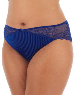Simply Be Striped Velour Brazilian Briefs