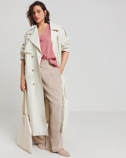 Dusty Rose V Neck Boxy Blouse