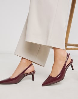 Simply Be Aspen Pointed Toe Slingback Shoes Wide E Fit