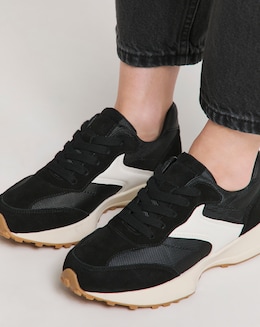 Akira Suede Retro Runner Trainer Extra Wide EEE Fit