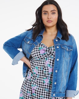 Mid Blue Western Denim Jacket
