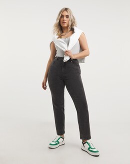 Demi Black Vintage High Waist Mom Jeans