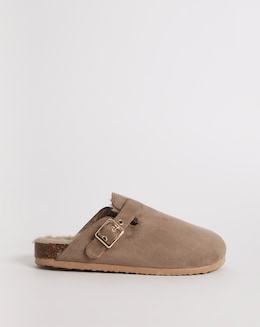 Dalia Mule Footbed Flat Shoes Ex Wide Fit
