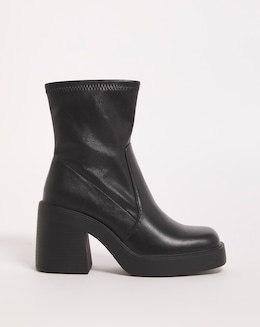 Becca Platform Ankle Sock Boots Wide Fit