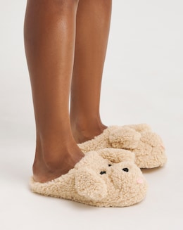 Vinny Dog Novelty Mule Slippers Wide Fit
