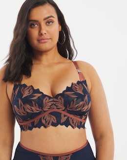 Contemporary Embroidery &amp; Mesh Bralette