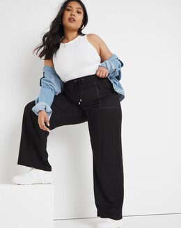 Luxe Woven Wide Leg Trouser