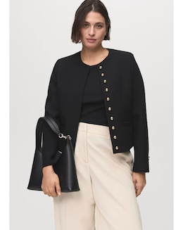 MANGO BUTTON DETAIL JACKET