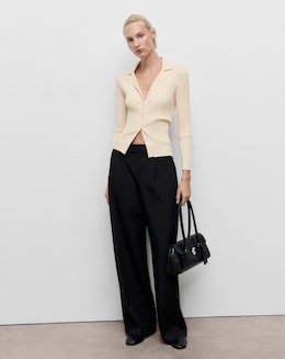 MANGO COLLARED CARDIGAN