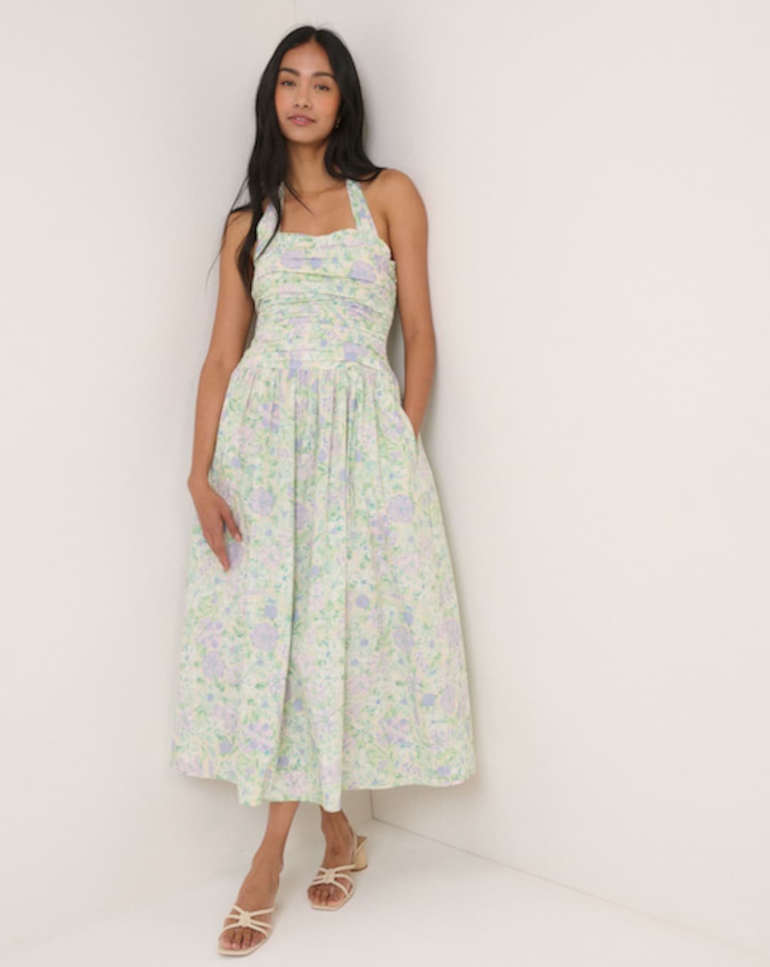 sachin and babi light blue dress Women's Casual White Midi Dresses